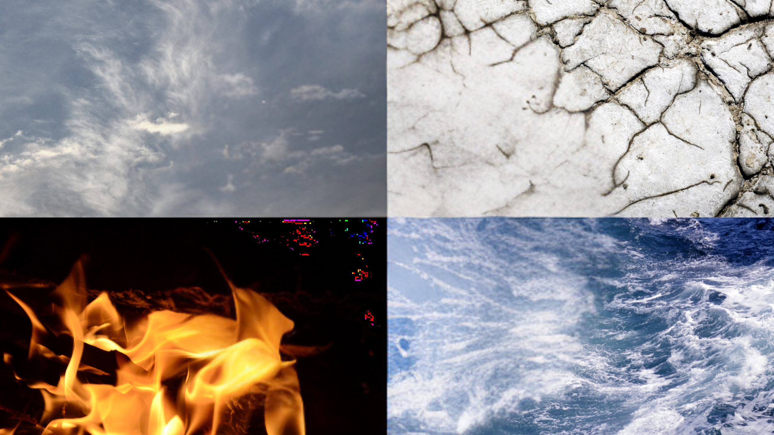 feu, terre, air, eau