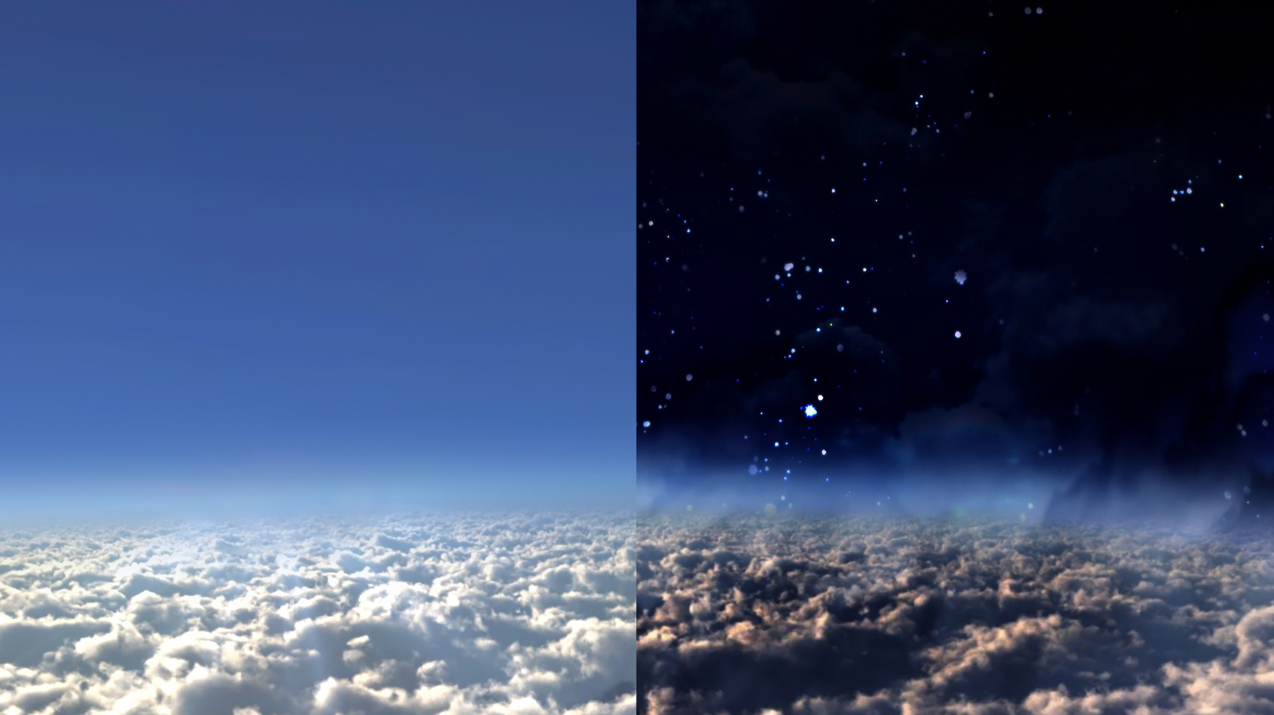 ciel de jour et de nuit